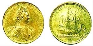 Золотая медаль на взятие Нотебурга (Орешка), октябрь 1702г
