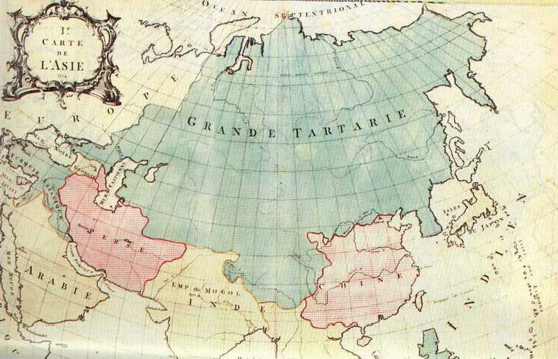 Карта 1754 года. "I-e Carte de l’Asie".