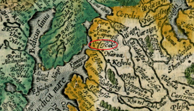 Карта: Европа. 1598, Matthias Quad  Johann Bussemachaer. Фрагмент.