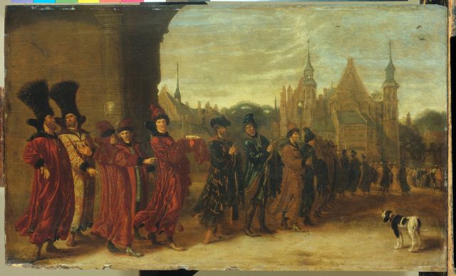 Sybrand van Beest. Приезд Московского Посольства в Гаагу, 4 ноября 1631