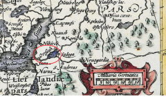 Карта (фрамент). 1607 г. «Atlas Minor, Svecia Et Norwegia etc». Меркатор