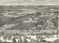 Немецкая слобода близ Москвы. Гравюра Генриха де Витта (Heinrich de Witt, 1671-1716)