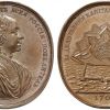 Medaillen des Zaren Peter I. Ovale Bronzemedaille 1709