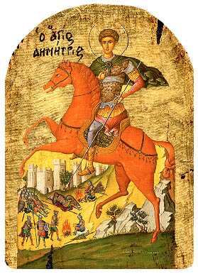 древнеболгарская икона Великомученик Димитрий Солунский