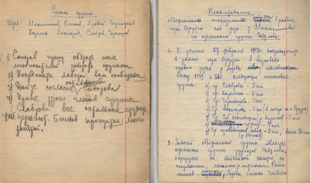 Образцы почерка Масленникова из его Записной книжки