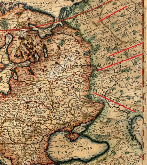 Карта Московии 1700